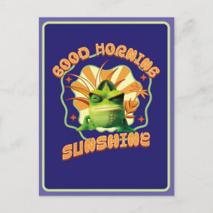 Funny Grumpy Chameleon Morning Humour Postcard
