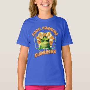 Funny Grumpy Chameleon Morning Humour T-Shirt
