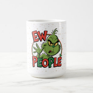 Funny Grumpy Christmas “Ew People” Cartoon Design  Coffee Mug