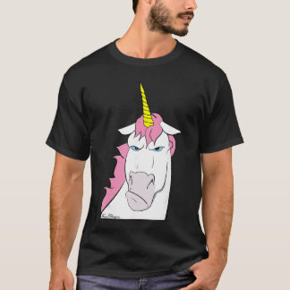 Funny grumpy comic unicorn with bad mood funny T-Shirt