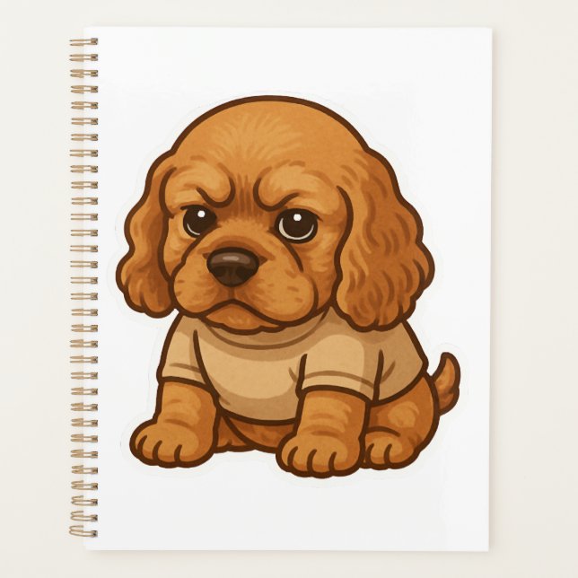 Funny Grumpy Dog Personalized Gift Custom T-shirt  Planner (Front)