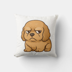 Funny Grumpy Dog Personalized Gift Custom T-shirt Throw Pillow