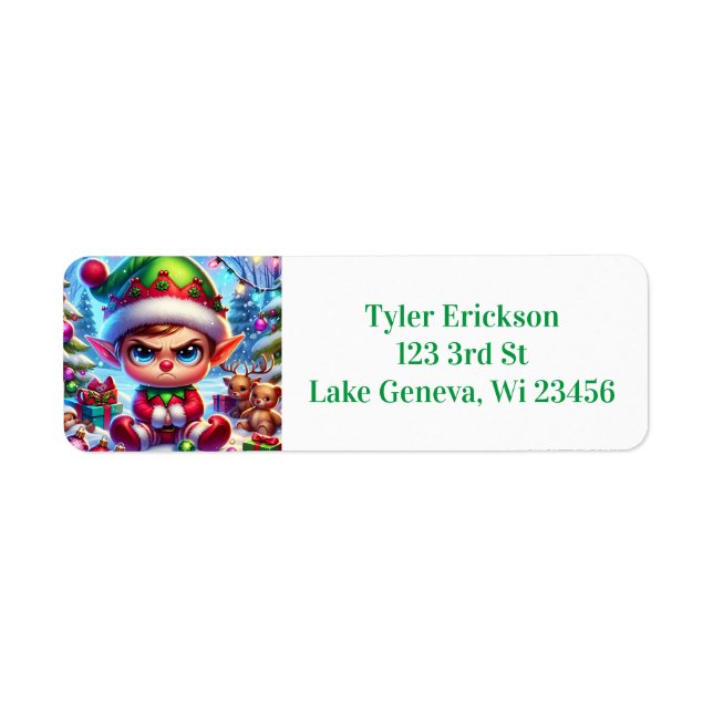 Funny Grumpy Elf Christmas (Front)