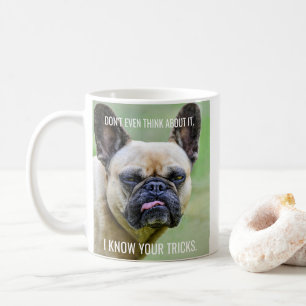 Funny Grumpy French Bulldog I Know Your Tricks Coffee Mug