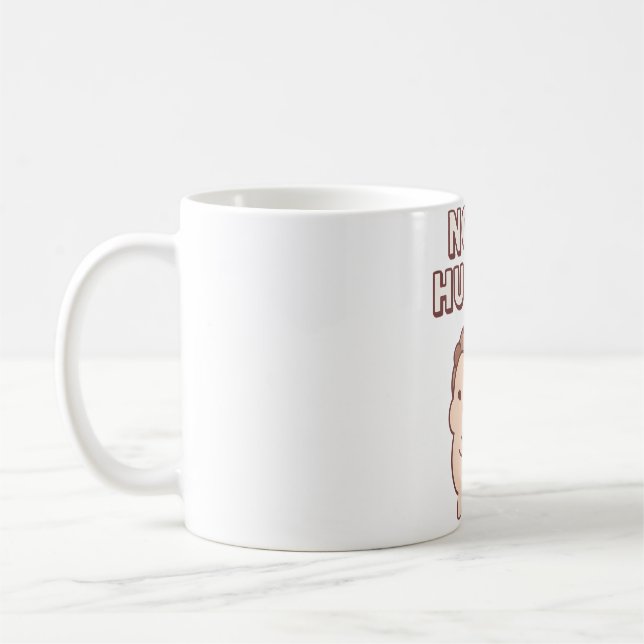 Funny Grumpy Hedgehog Not A Hugger Coffee Mug (Left)