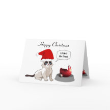 Funny Grumpy Kitten Carte de Noël
