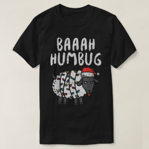 Funny Grumpy Sheep Christmas Holiday Design T-Shirt