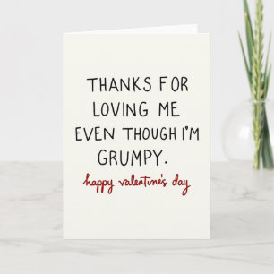 Funny Grumpy Valentines Day Card