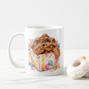 Funny Grumpy Watercolor Happy Birthday Gift Turtle Coffee Mug