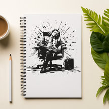 Funny Grunge Office Art Carnet personnalisé