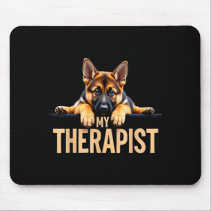 Funny Gsd Shep Puppy My Therast German Shepherd Do Mouse Pad