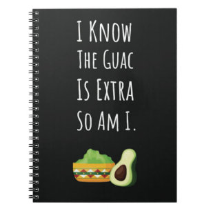 Funny Guacamole Gifts Mexican Food Avocado Lovers Notebook