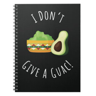 Funny Guacamole Themed Gifts Mexican Food Avocado Notebook