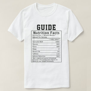 Funny Guide Nutrition Facts Instructor Worker Gift T-Shirt