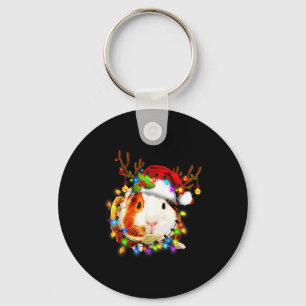 Funny Guinea G Christmas Reindeer Christmas Lights Keychain