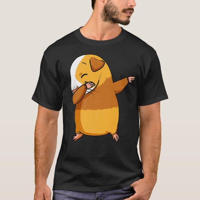 Funny Guinea Pig Dabbing  Cute Dab Dance Tee  (Front)