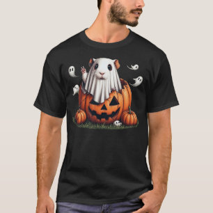 Funny Guinea Pig Ghost Boo Halloween Womens Mens K T-Shirt