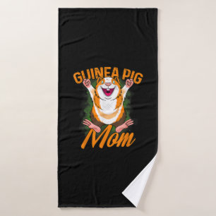 Funny Guinea Pig Lover Gift Womens Mens Bath Towel