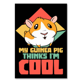 Funny Guinea Pig Rodent Perfect Gift Ideas Table Number