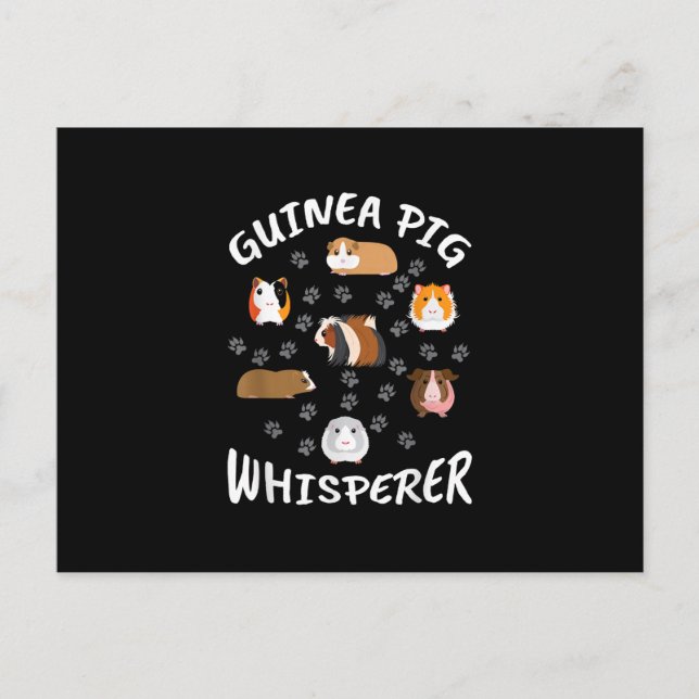 Funny Guinea Pig Whisperer Lovers Postcard (Front)