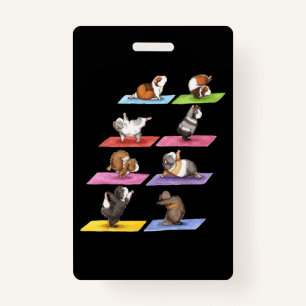 Funny Guinea Pig Yoga Badge