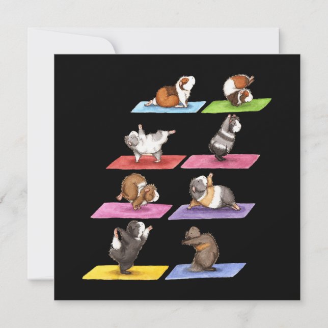 Funny Guinea Pig Yoga Card (Front)