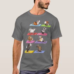 Funny Guinea Pig Yoga Position Workout Pet Lover  T-Shirt