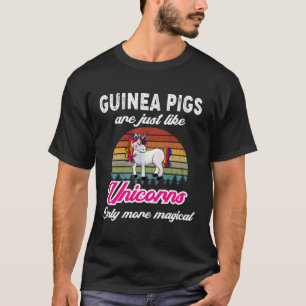 Funny Guinea Pigs Design  Retro Unicorn Vintage Su T-Shirt