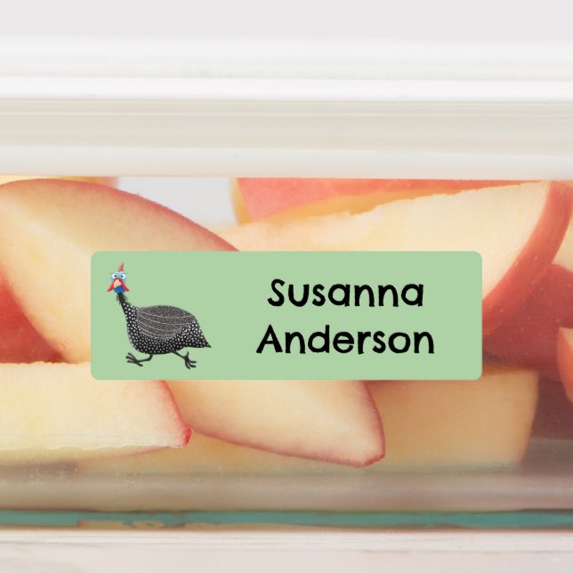 Funny Guineafowl bird cartoon personalized (Affixed)