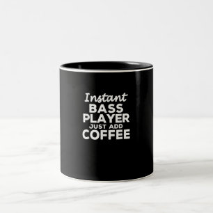 Funny Guitar Bass Players Gift Coffee Lovers Two-Tone Coffee Mug