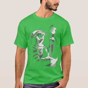 Funny Guitar Cat Playing guitar T-Shirt