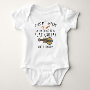 Funny Guitar Dad   Cool Guitar Player Baby Bodysuit