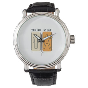 Funny Guitar Dad Vintage Engraving Shirt Design_1 Watch