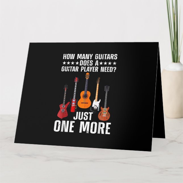 Funny Guitar Player Art For Men Women Guitarist Gu Card (Front)