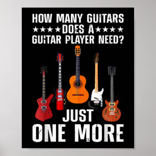 Funny Guitar Player Art For Men Women Guitarist Gu Poster