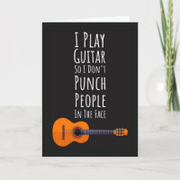 Funny Guitar Player Cards Guitarist Musician Music