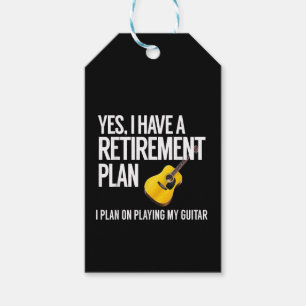 Funny Guitar Player Retirement Gift Tags
