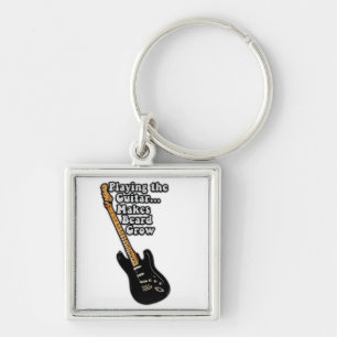 Funny guitar quote for guitar players keychain