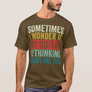 Funny Guitar Retro Guitarist Jazz Guitar Acoustic  T-Shirt
