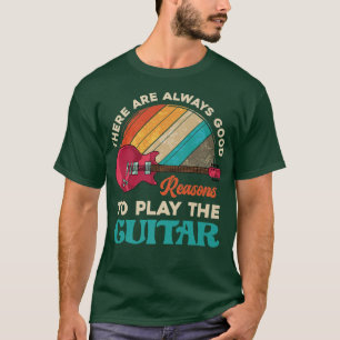 Funny Guitarist Music Guitar Player Musician Retro T-Shirt