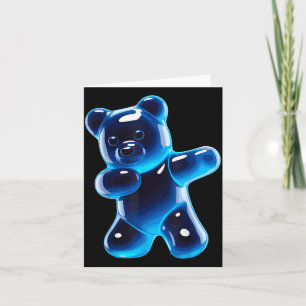 Funny Gummy Bear Art For Men Women Kids Candy Bear Card