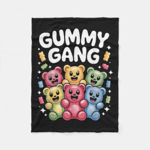 Funny Gummy Bear Design For Men Women Kids Gummy B Fleece Blanket