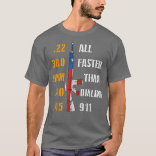 Funny Gun Rifle USA Offensive Humour Patriotic T-Shirt