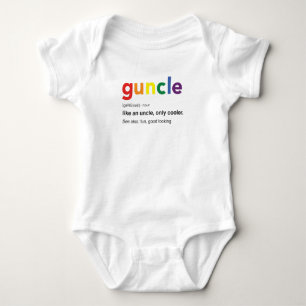 Funny Guncle Definition Print Baby Bodysuit