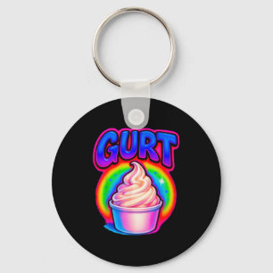 Funny Gurt Brainrot Meme Yogurt Gen Z Slang Gen Al Keychain