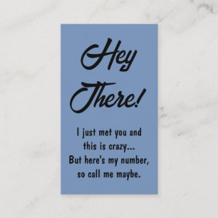 Funny Guys Here's My Number Call Me Maybe Dating  Calling Card
