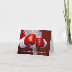 Funny Guy's Santa List Christmas Card