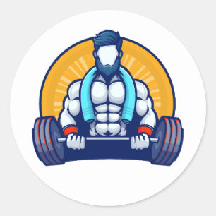 Funny Gym Fitness Sticker sweat now shine later
