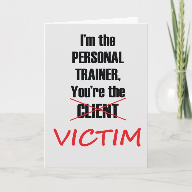 Funny Gym Fitness Training Carte de voeux (Devant)