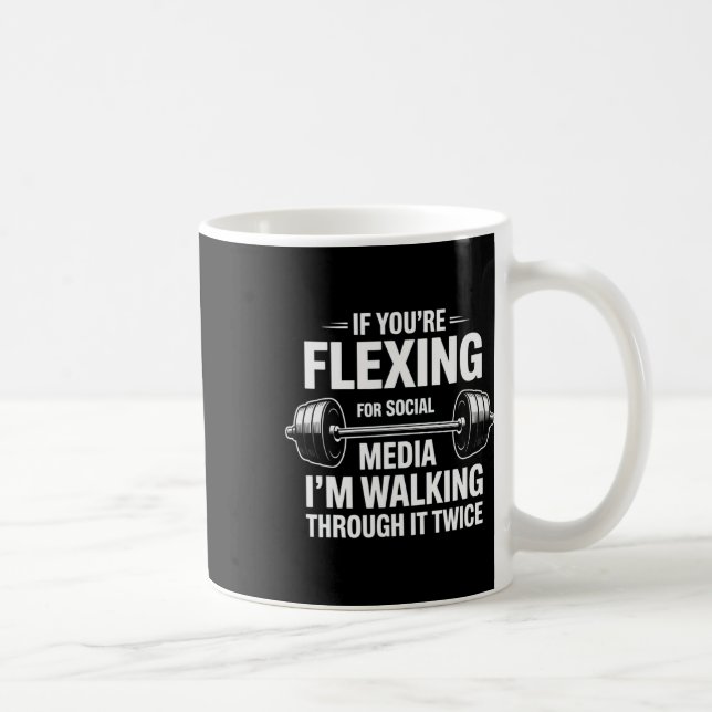 Funny Gym Flexing Workout Bodybuilding 1  Coffee Mug (Right)